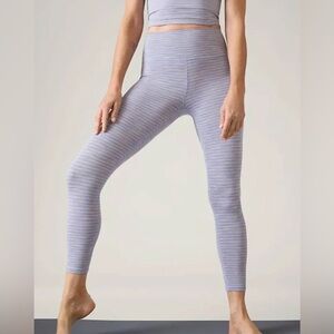 Athleta NWT Transcend Textured 7/8 Tight Leggings Blue Swallowtail Nova Size XS